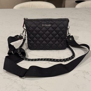 MZ Wallace Quilted Black Crossbody Bag
